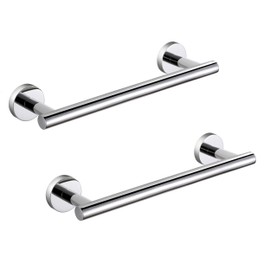 SEIDO Anti-Dropping Towel Bar with 9.6" Usable Length, Stainless Steel Hand Towel Holder for Bathroom Wall, Double Locking Design Towel bar for Bathroom, Polished Chrome, 12 inch, 2pc
