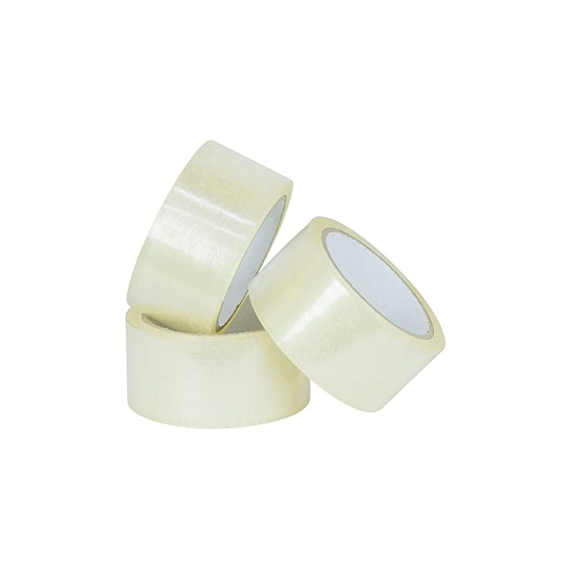 AEROLUGG Pack of 3 Clear Parcel Tape 48mm x 66m