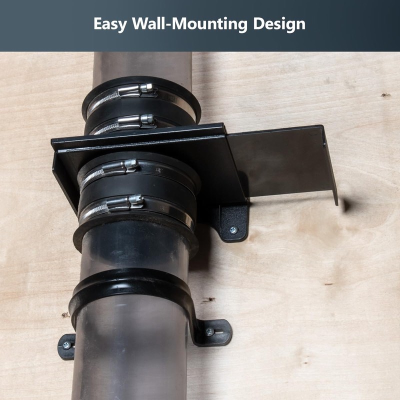 POWERTEC 70357 4 Inch Wall Mounting Blast Gate with Bracket