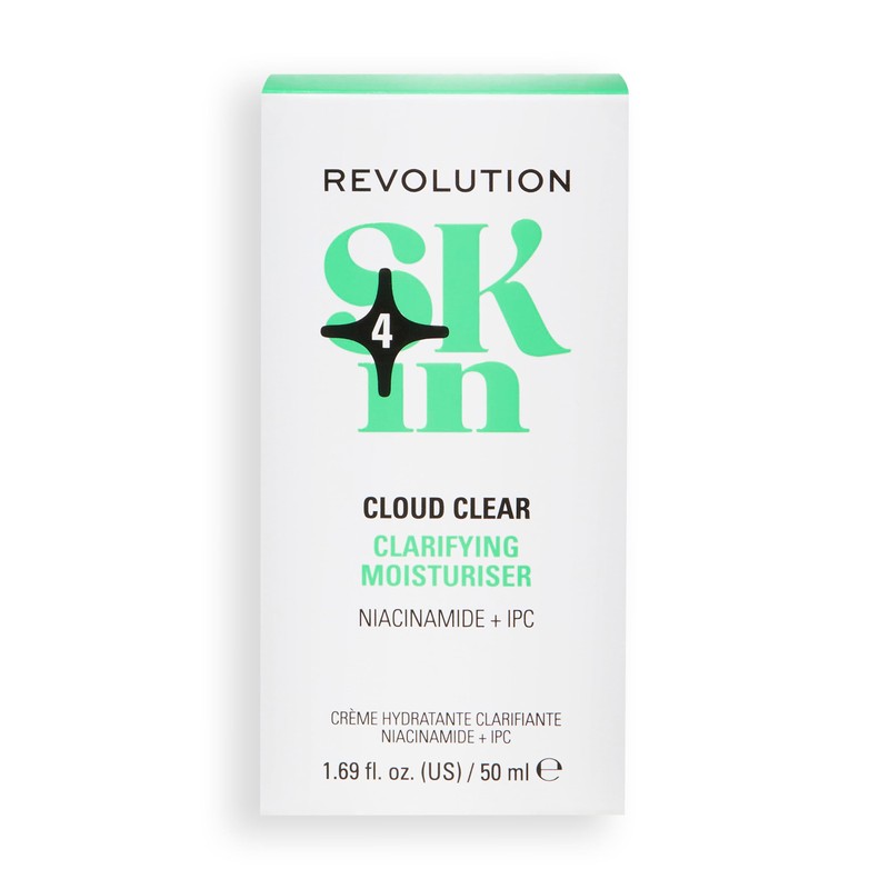 Revolution SKin, Cloudy Clear Clarifying Moisturiser, Leichte Feuchtigkeitscreme mit Niacinamid,
