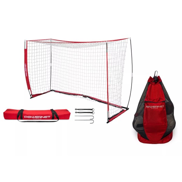 PowerNet Portable Soccer Goal Net and Ball Carry Bag Bundle