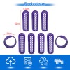 CheroCar 9Pc Purple Car Headlight Grille Insert Bezel Trim Cover