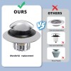 COVO Upgraded Silver Bathtub Drain Strainer Plug Tool-Free Installation 1.45-1.8