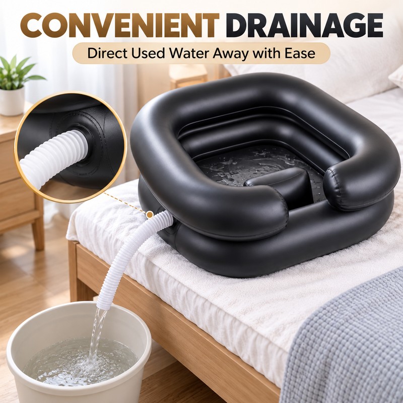 Inflatable Shampoo Basin for Hair Washing – Portable Foldable Wash