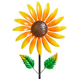 Sunflower Wind Spinner for Garden Decor - 40" Metal Wind Spinners Outdoor, 360° Rotating Windmill Yard Art, Kinetic Wind Sculptures for Home Lawn Backyard Patio Decor, Gifts for Garden Lovers