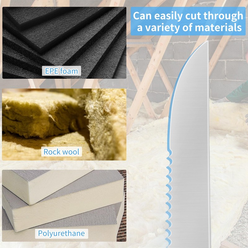 MINOVA Insulation Knife, 14 Inch Serrated Sharp Steel Blade Utility