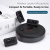 Mic (2 TX +1 RX+ Charging Case), Wireless Lavalier Microphone,