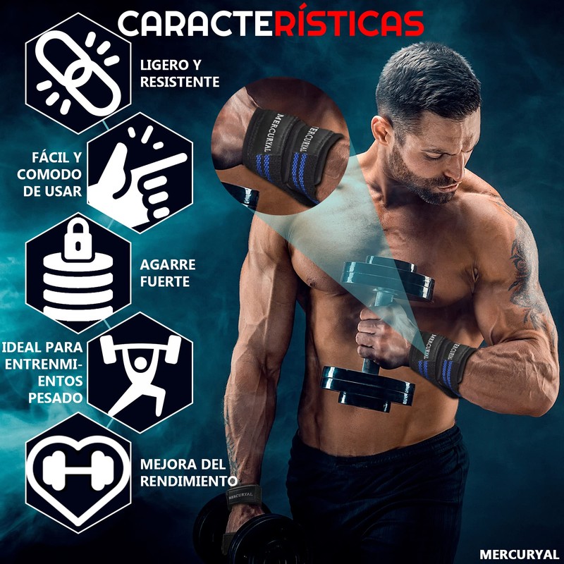 MERCURYAL Figure 8 Padded Lifting Straps Strength Training - Weight