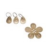 NanTun Brass Droplet Shape Key Tags with Ring, Hollowed Number