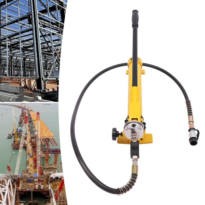 Manual Hydraulic Pump CP-700, Hydraulic Hand Pump with Pressure Gauge,
