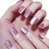 Press on Nails Square, Pink Shimmery Fake Nail, Kit of