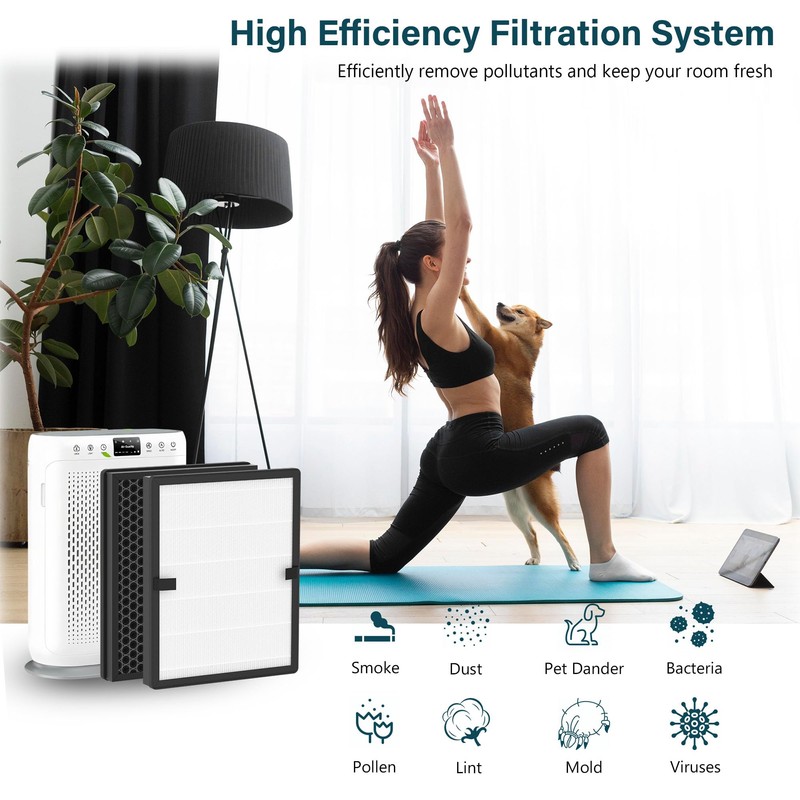 FCFMY 3 Packs E-200 True HEPA Replacement Filters Compatible with