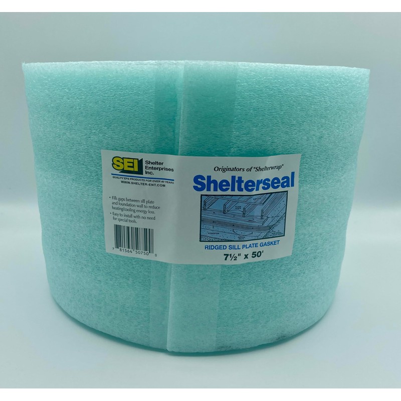 Shelterseal Rigged Sill Plate Gasket, Sill Seal, Aqua (7 1/2"