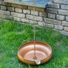 MOCOME Metal Rain Chain Basin, Antique Copper, 12.9" Diameter, 4"