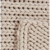 SARO LIFESTYLE Chunky Knit Throw in Poly Blend