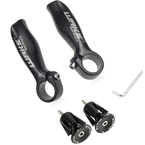 FOMTOR Bike Handlebar Grips, 22.2mm MTB Bar Ends, 1 Pair