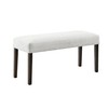 Roundhill Furniture Madison Contemporary Upholstered Dining Bench, Gray