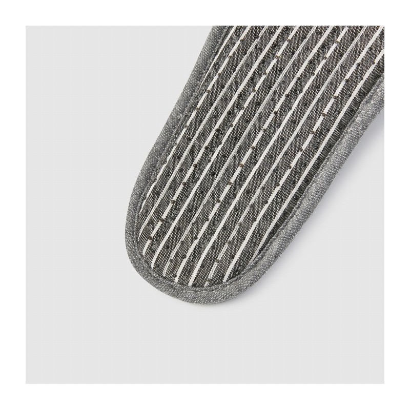JAJU [JAJU] Quilted Simple Line Washable Living Room Slippers (Men's)