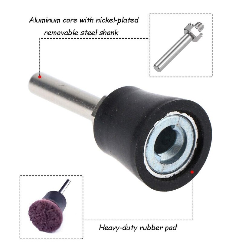 Bestgle 2pcs 1" Diameter Roll Disc Pad Holder Quick Change