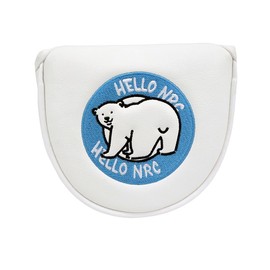 Golf Putter Cover Head Cover for Mallet Odyssey 2 Ball Tailor Made Spider Putter with Magnet for Akita, Husky, Koala, Cat, Shark (Polar Bear)