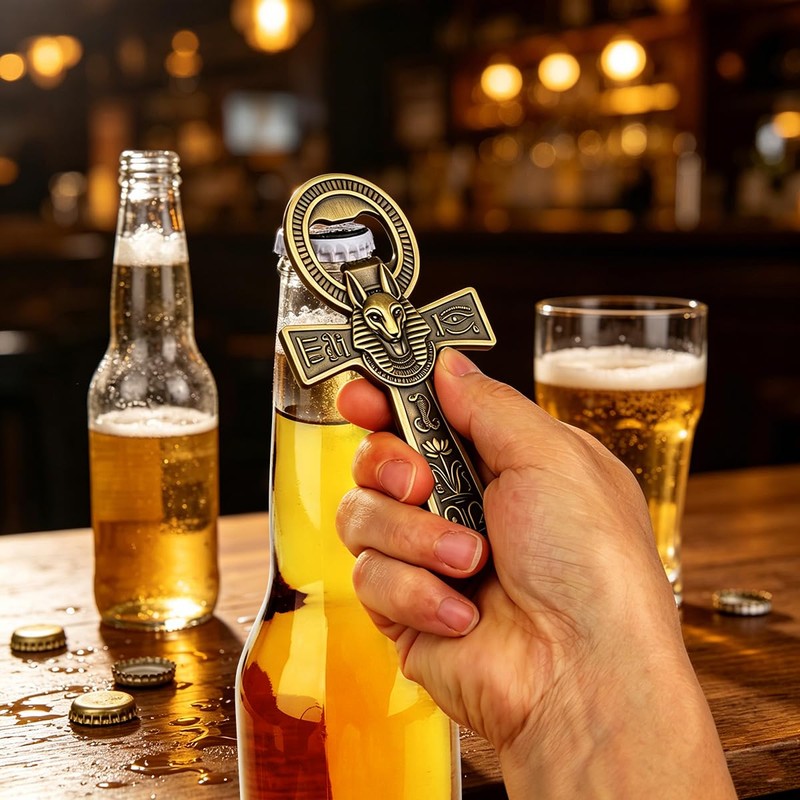 LULLEA Egyptian Anubis Bottle Opener, Mythology Gifts for Men Women