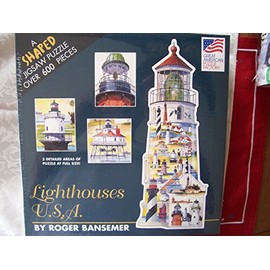 Great American Puzzle Factory Lighthouses USA 600 Piece Puzzle