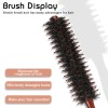 Boar Bristle Hair Brush for Women and Men, Small round