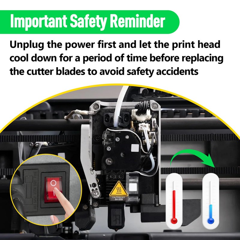 4PCS Steel Tool Head Cutter Scraper Blades, Replacement for Bambu