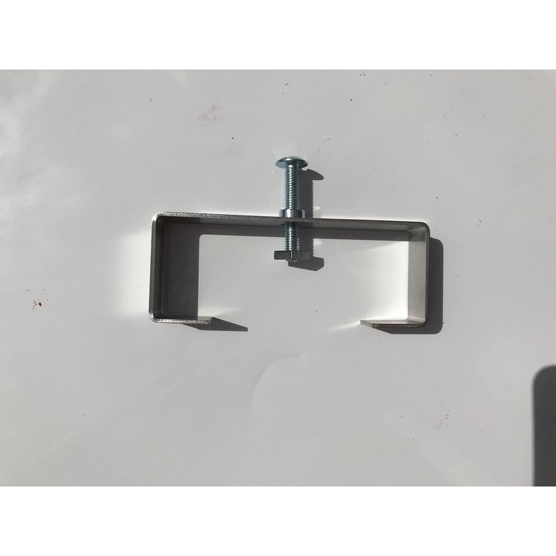 Set of 2 Stainless-Steel Clinch-It 4" Concrete Fence-Post Brackets with