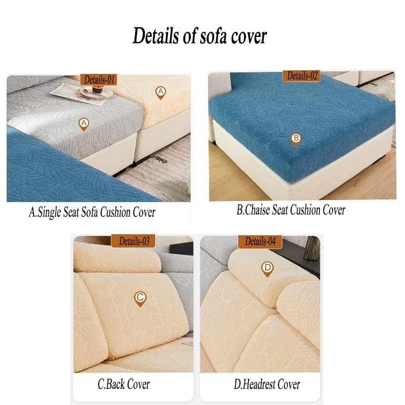 Stretch Sofa Covers for Cushion Couch,Universal Wear Resistant Slipcover with