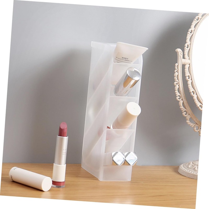 DOITOOL Multifunctional Transparent Four Desktop Organizer Space Saving Storage Box