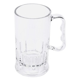 G.E.T. Shatter-Resistant Plastic Beer Mug/Stein, 10 Ounce, BPA Free, 0082-1-SAN-CL-EC (Set of 4)