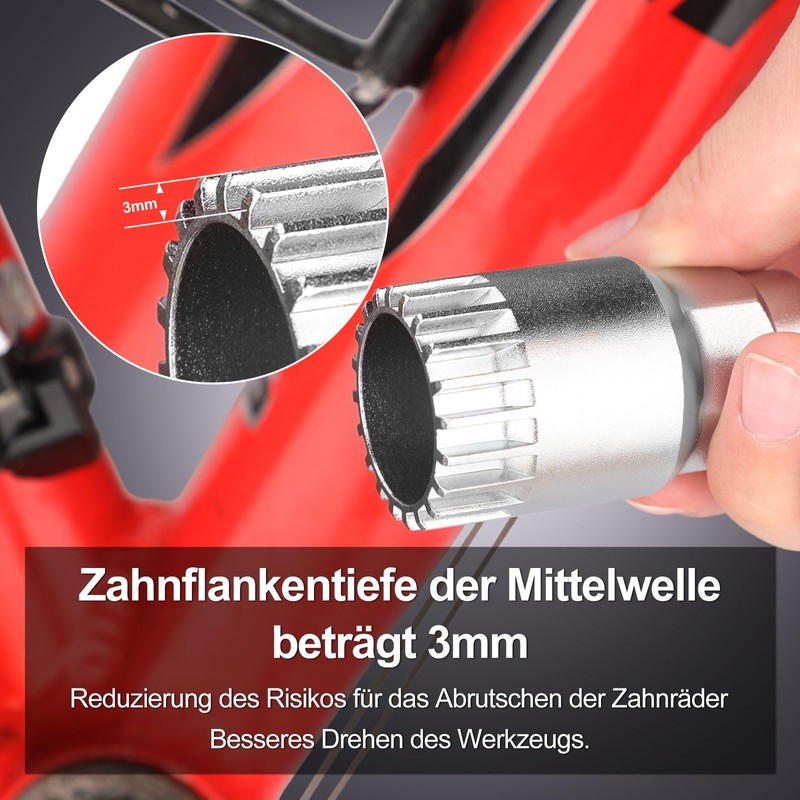 TBoonor Bicycle Bottom Bracket Remover, Tool Crank Puller Remover, 24