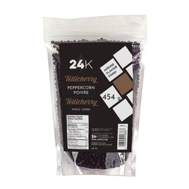 24K Tellicherry Peppercorns - 454 g (1 lb) | Whole Black Pepper, Perfect for Grinder, Freshly Packed, Premium Grade