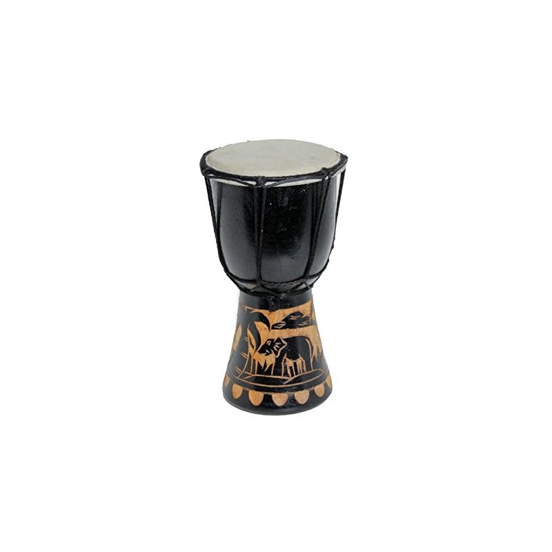 20 cm Djembe Drum Bongo Elephant Kids Children Black with