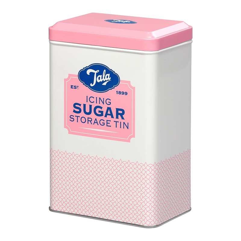 Tala Originals Storage Tin, Metal, Pink and Cream Nostalgic Design,