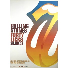 Rolling Stones Forty Licks 2002 Virgin Album Promo Poster 23 x 33