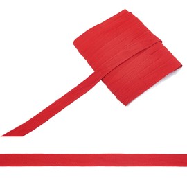 letsinstyle 23 Yards 0.98 Inches Wide Herringbone Webbing Ribbon, Soft Polyester Webbing Twill Tape, Red Bias Binding Tapes for Backpacks Handbag Garment Belt Hats Home Decor