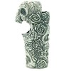 Rose Skull Skeleton Metal Lighter Case Cover Holder fits BIC