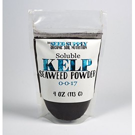 Soluble Kelp Seaweed Powder Fertilizer - 4 Ounces for Plant Root Development and Growth Stimulant 0-0-17