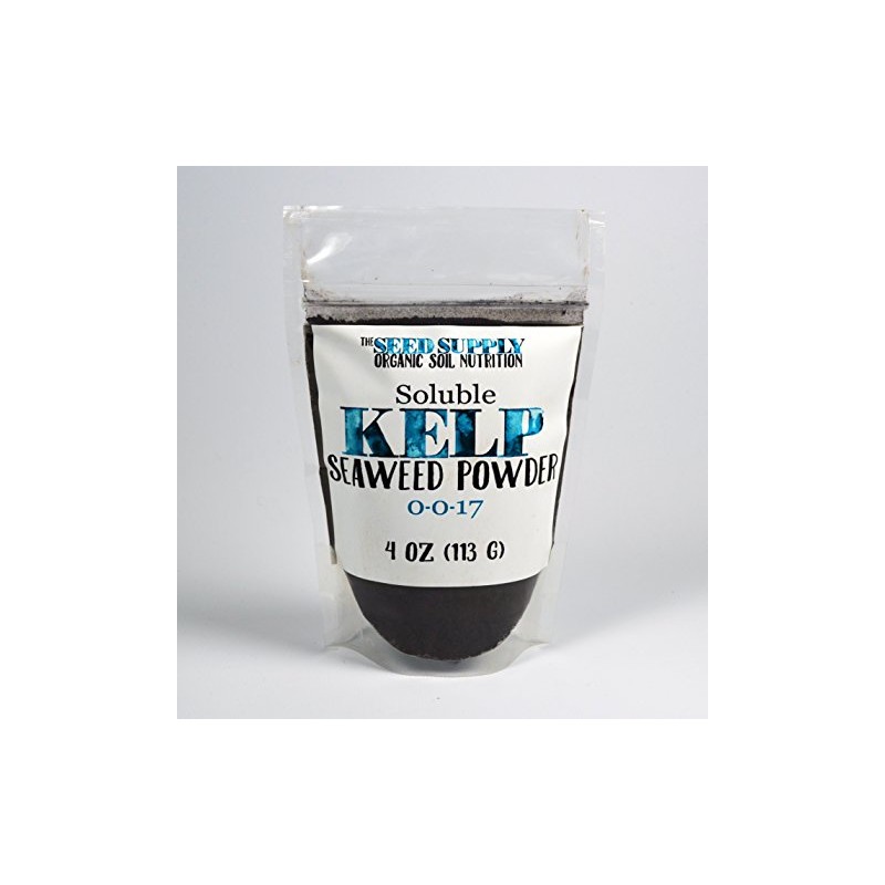 Soluble Kelp Seaweed Powder Fertilizer - 4 Ounces for Plant