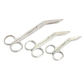 LAJA IMPORTS Lot Of 3 Lister Bandage Scissors 3.5" 4.5" 7.25" Stainless Steel