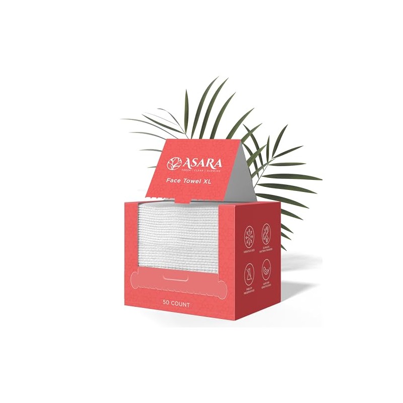 Asara XL Disposable Facial Wipes for Sensitive Skin