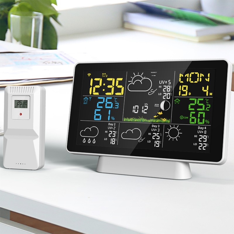 WiFi Color Screen Smart Weather Station Temperature and Humidity Meter