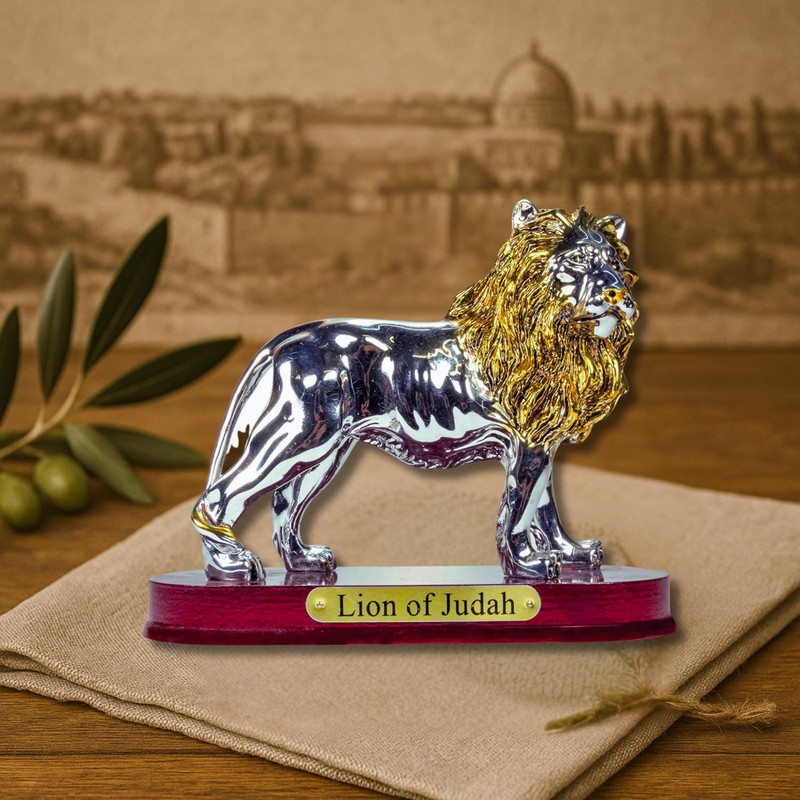 3 ARCHES USA Lion of Judah Statue - Metallic Gold
