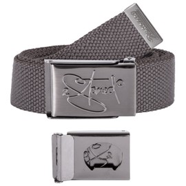 2Stoned Belt Buckle Matte Embossed Including Bottle Opener in Anthracite for Women, Men and Children, Anthracite (Embossed Bo)
