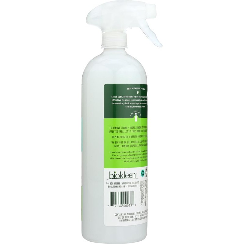 Biokleen Bac Out Stain & Odor Elliminator Spray Bottle, 32