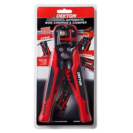 DEKTON PRO Automatic Wire Stripper and Crimper - Tool for Precision Wire Cutting, Stripping & Crimping | Strips 10-24 AWG Wire, Crimps Insulated Terminals 22-10 AWG, Non-Insulated 22-8 AWG