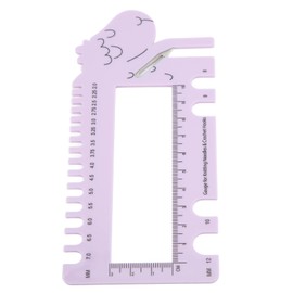 Plastic Knitting Gauge, Crochet Needle Ruler Gauge Ruler Sewing Tools Easy to Use for Home Measuring