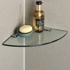 SAYAYO Glass Corner Shelf for Wall, Tempered Floating Glass Shelves